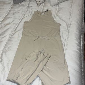 Zara tan romper with tie
